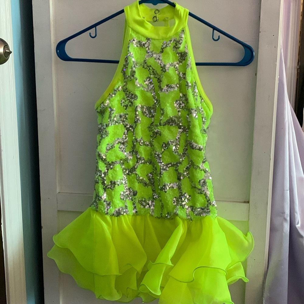 Neon yellow dance costume